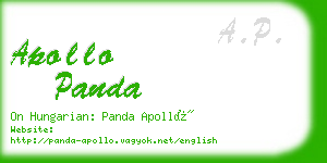 apollo panda business card